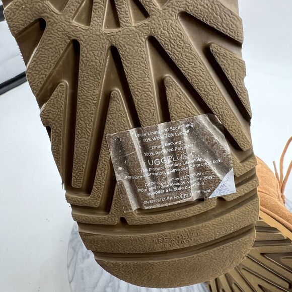 UGG Neumel Chukka Boots Mens 13 Chestnut Suede Wool Lined Lace Up Winter Shoe - Picture 8 of 12